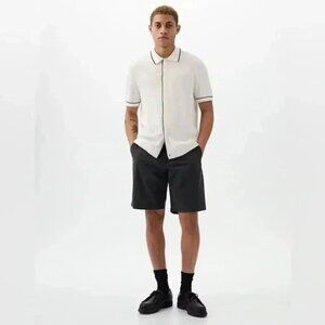 GAP Men’s Shorts 12” Stretch Casual Flat Front Chino Shorts Washed Black 31